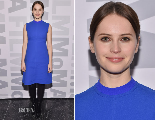 Felicity Jones In Louis Vuitton – ‘The Theory of Everything’ New York Screening