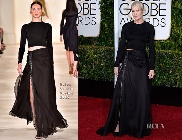 Robin Wright In Ralph Lauren S15 - 2015 Golden Globe Awards