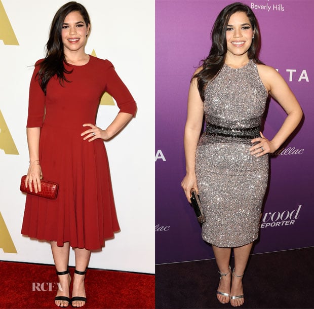 America Ferrera In Pamella Roland – Academy Awards Nominee Luncheon & Hollywood Reporter’s Oscar Nominees Night Party