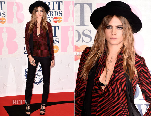 Cara Delevingne In Saint Laurent - 2015 Brit Awards