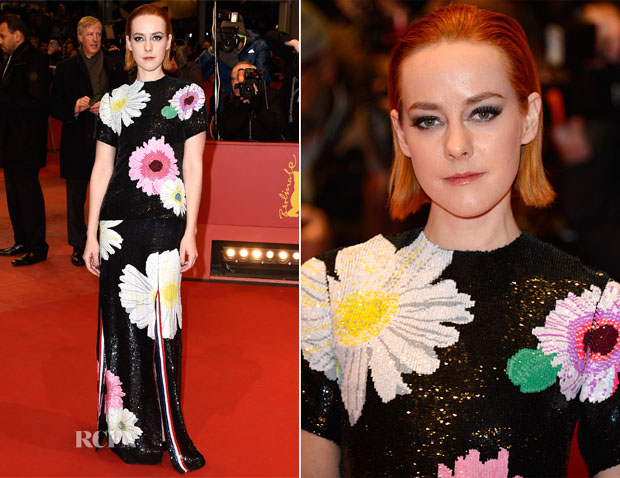 Jena Malone In Thom Browne – ‘Nobody Wants the Night’ Berlin Film Festival Premiere