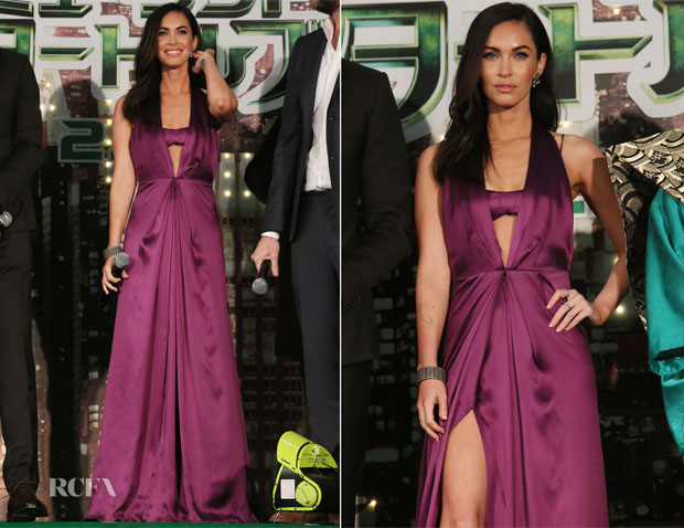 Megan Fox In Salvatore Ferragamo  – ‘Teenage Mutant Ninja Turtles’ Tokyo Premiere