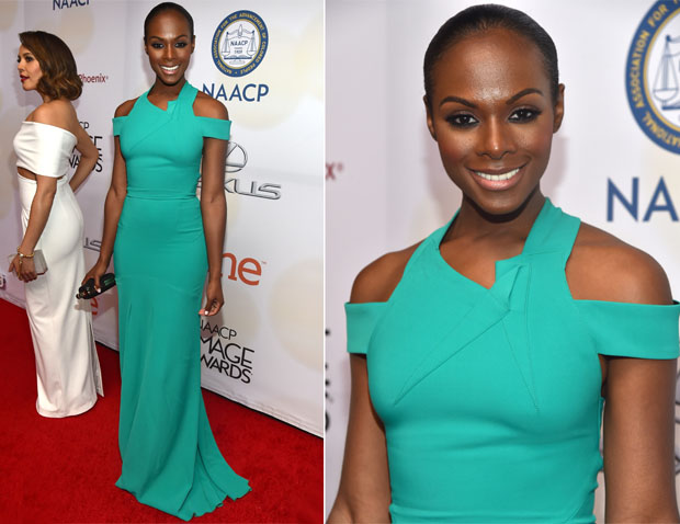 Tika Sumpter In Roland Mouret - 2015 NAACP Image Awards