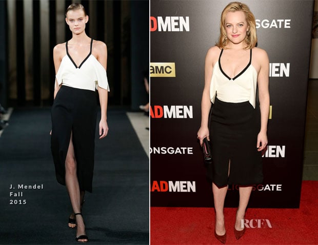 Elisabeth Moss In J. Mendel – ‘Mad Men’ New York Screening