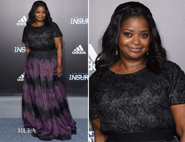 Octavia Spencer In Tadashi Shoji - 'Insurgent' New York Premiere