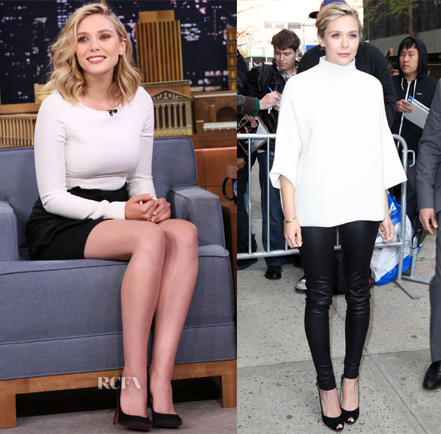 Elizabeth Olsen In Roland Mouret & The Row – The Tonight Show Starring Jimmy Fallon & The Daily Show