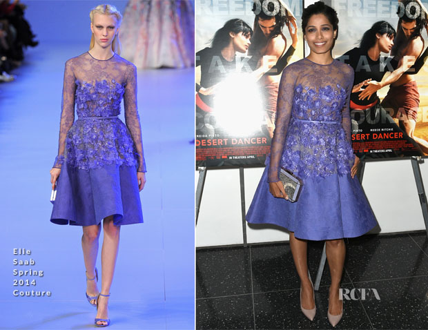 Freida Pinto In Elie Saab Couture – ‘Desert Dancer’ New York Screening