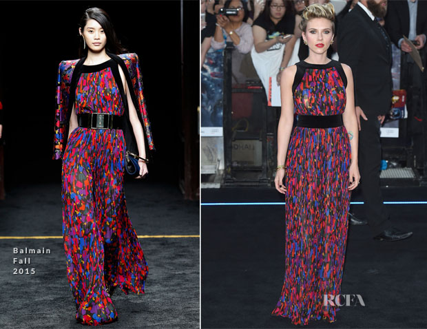 Scarlett Johansson In Balmain – ‘The Avengers: Age Of Ultron’ London Premiere