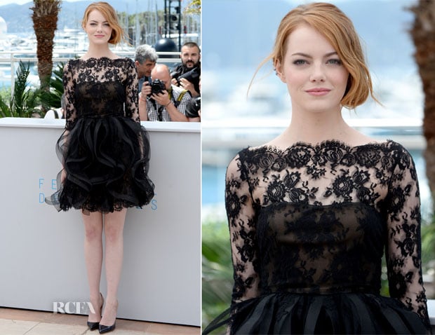 Emma Stone In Oscar de la Renta – ‘Irrational Man’ Cannes Film Festival Photocall