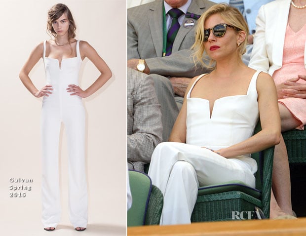 Sienna Miller In Galvan - Wimbledon 2015