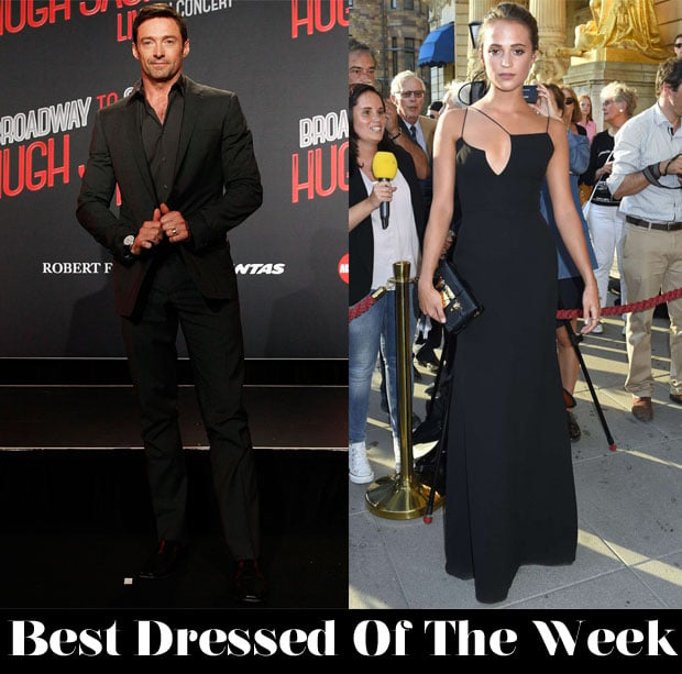 Best Dressed Of The Week – Alicia Vikander In Victoria Beckham & Hugh Jackman In Dolce & Gabbana