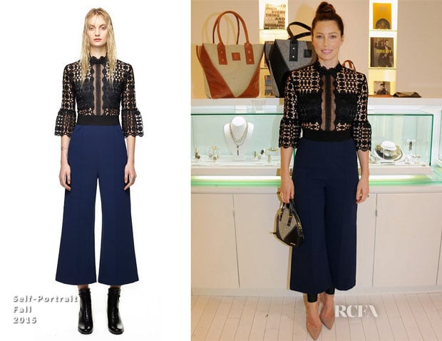 Jessica Biel In Self-Portrait – Bareitall + Bare AW15 Launch Event Fall 2015