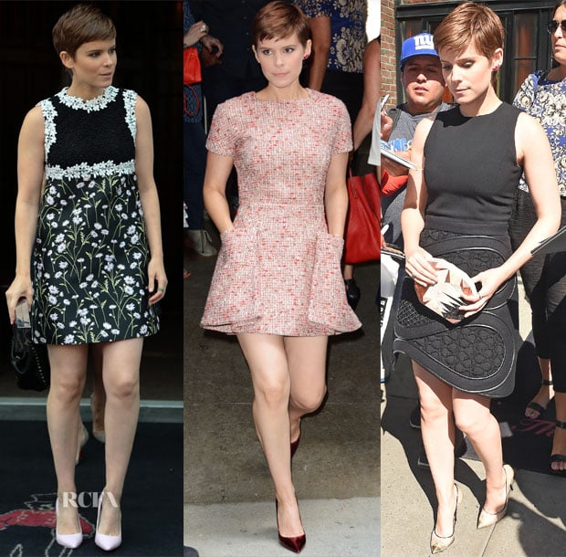 Kate Mara In Giambattista Valli, Christian Dior & David Koma – Live! With Kelly & Michael, Out In New York, The Tonight Show Starring Jimmy Fallon