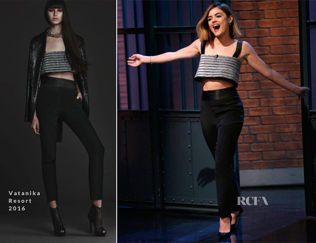 Lucy Hale In Vatanika – Late Night with Seth Meyers