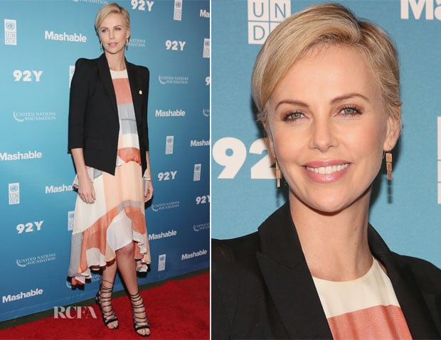 Charlize Theron In Zimmermann & Smythe – 2015 Social Good Summit