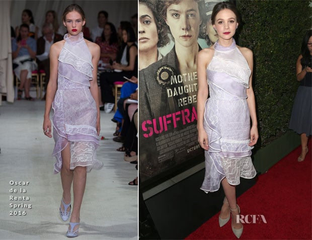 Carey Mulligan In Oscar de la Renta – ‘Suffragette’ LA Premiere