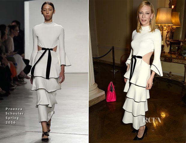 Cate Blanchett In  Proenza Schouler - The Academy Of Motion Pictures Arts & Sciences New Members Reception