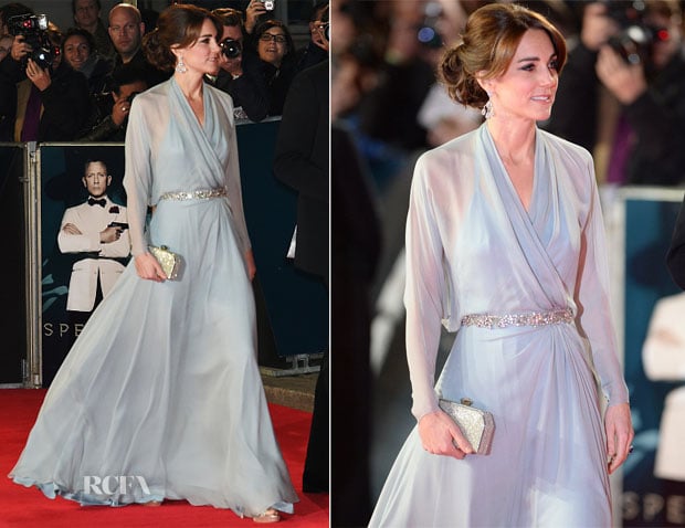 Catherine, Duchess of Cambridge In Jenny Packham - ‘Spectre’ London Premiere