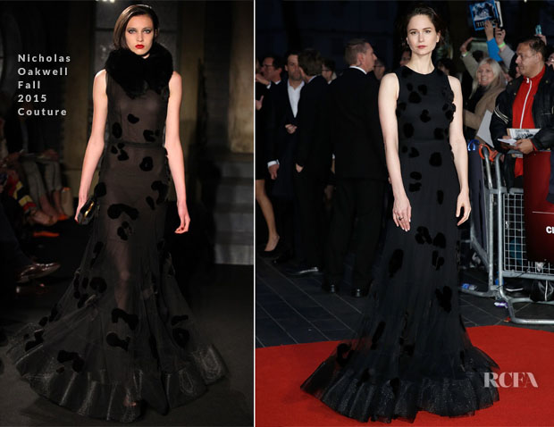Katherine Waterston In Nicholas Oakwell Couture – ‘Steve Jobs’ London Film Festival Closing Night Premiere