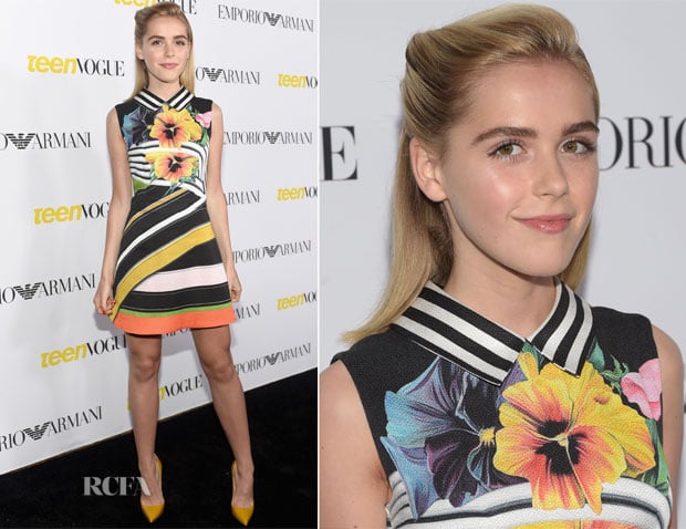 Kiernan Shipka In Mary Katrantzou – Teen Vogue Young Hollywood Party