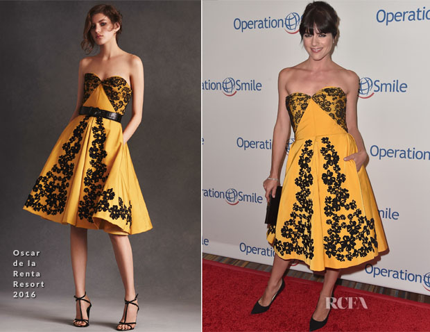 Selma Blair In Oscar de la Renta - Operation Smile's 2015 Smile Gala