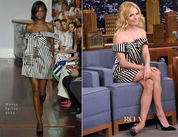 Sienna Miller In Monse - The Tonight Show Starring Jimmy Fallon