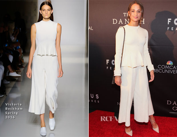 Alicia Vikander In Victoria Beckham - 'The Danish Girl' Washington Premiere