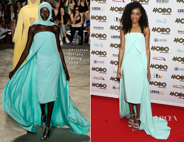 Corinne Bailey Rae In Christian Siriano - 2015 MOBO Awards