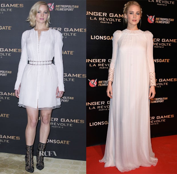 Jennifer Lawrence In Christian Dior Couture – ‘The Hunger Games: Mockingjay Part 2’ Paris Photocall & Premiere