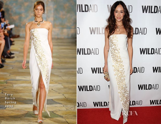 Maggie Q In Tory Burch - WildAid 2015