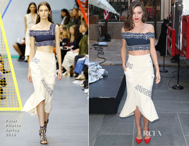 Miranda Kerr In Peter Pilotto – Rockefeller Christmas Tree Star Raising