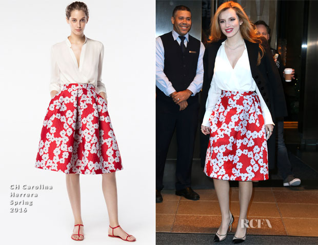 Bella Thorne In CH Carolina Herrera – Live! With Kelly and Michael