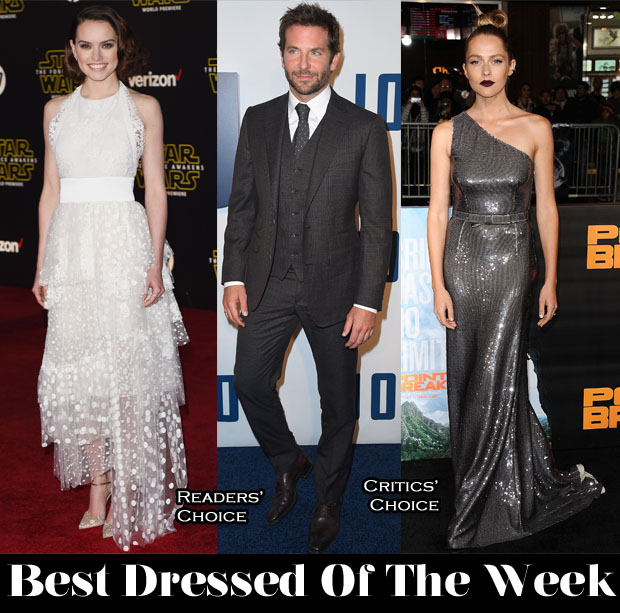 Best Dressed Of The Week – Daisy Ridley In Chloe, Teresa Palmer In Prada & Bradley Cooper in Thom Sweeney