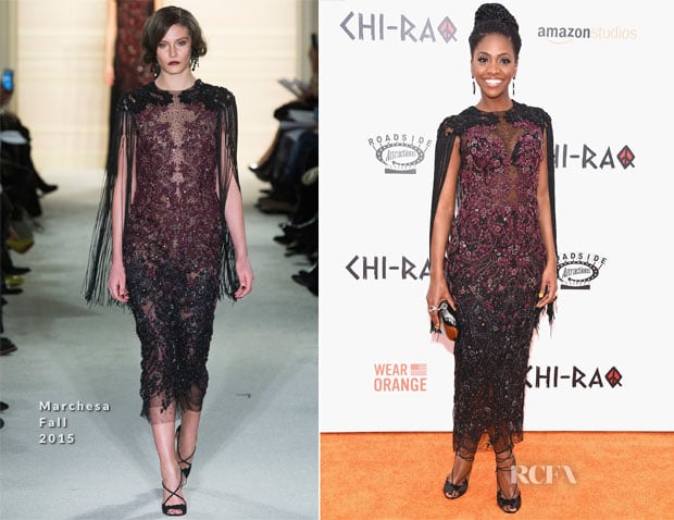 Teyonah Parris In Marchesa - 'CHI-RAQ' New York Premiere