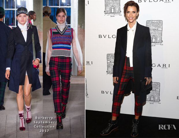 Ruby Rose In Burberry September Collection - Bvlgari Flagship Store ...