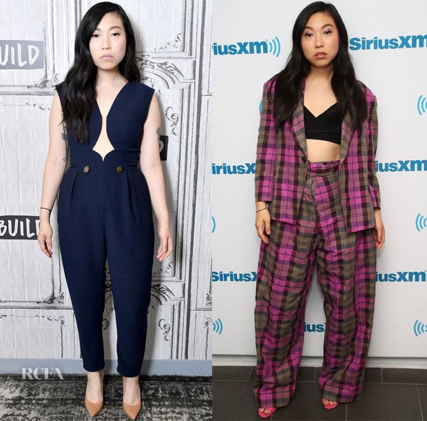 Awkwafina In Peggy Hartanto & Vivienne Westwood Anglomania - Build Series & SiriusXM’s Spotlight With The Cast Of ‘Crazy Rich Asians’