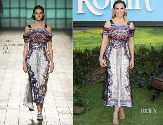 Hayley Atwell In Mary Katrantzou - 'Christopher Robin' London Premiere