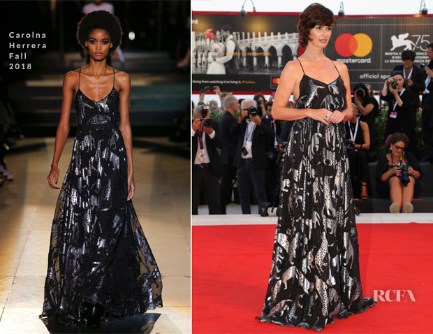 Paz Vega In Carolina Herrera - ‘Roma’ Venice Film Festival Premiere