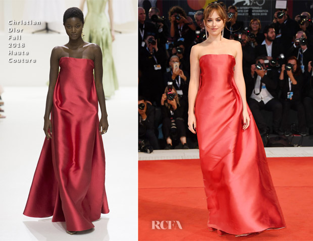 Dakota Johnson In Christian Dior Haute Couture - 'Suspiria’ Venice Film Festival Premiere