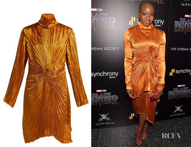 Danai Gurira's Sies Marjan Ida pleated satin dress