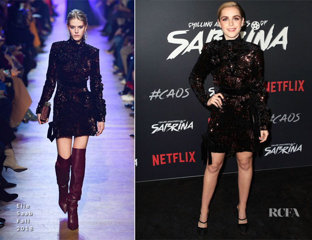 Kiernan Shipka In Elie Saab - Netflix’s ‘Chilling Adventures of Sabrina' LA Premiere
