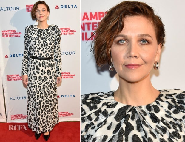 Maggie Gyllenhaal In Carolina Herrera - Hamptons International Film Festival 2018