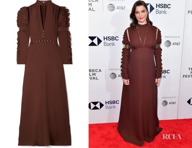 Rachel Weisz's Chloe Embellished Cutout Crepe Gown