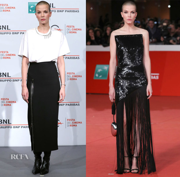Sylvia Hoeks In Christopher Kane & Saint Laurent - ‘The Girl In The Spider’s Web’ Rome Film Festival Photocall & Premiere