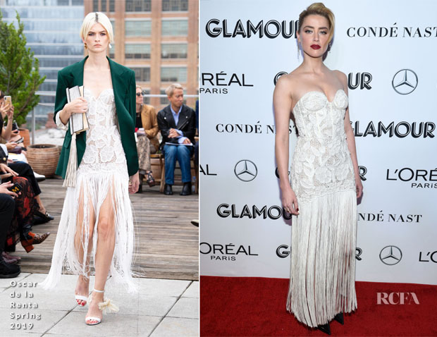 Amber Heard In Oscar de la Renta - 2018 Glamour Women of the Year Awards