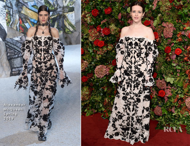 Claire Foy In Alexander McQueen - 2018 Evening Standard Theatre Awards