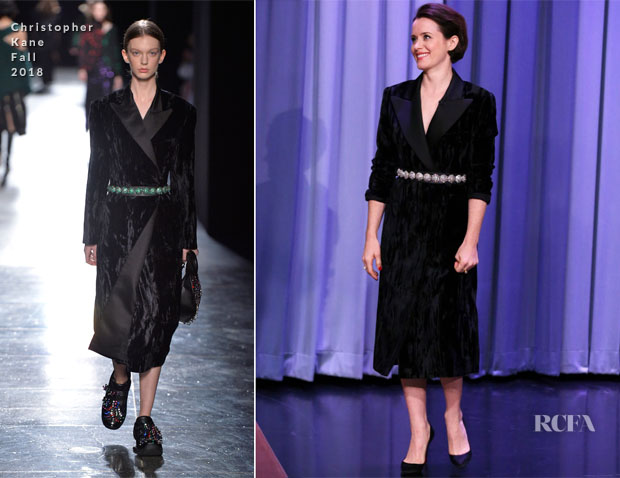 Claire Foy In Christopher Kane - The Tonight Show Starring Jimmy Fallon
