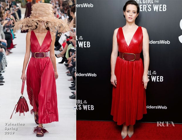 Claire Foy In Kitri, Rosetta Getty & Valentino - 'The Girl In The Spider's Web' 
