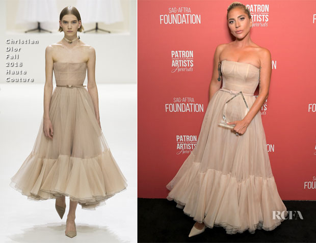 Lady Gaga In Christian Dior Haute Couture - SAG-AFTRA Foundation's 3rd Annual Patron of the Artists Awards