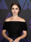 Lily Collins In Georges Chakra Couture - 2018 Governors Awards